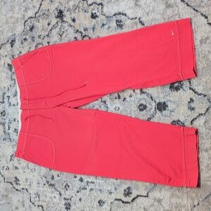 Nike Women’s Red Capri Pants Size XL Stretch Cotton Drawstring